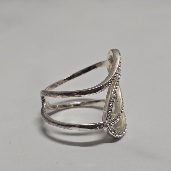 Size 7 Swirl Ring with Cubic Zirconia - Picture 4 of 4
